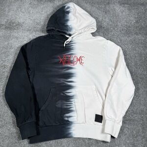 Welcome Hoodie Men's Small White Black Tie Dye Skater Skateboard Talisman